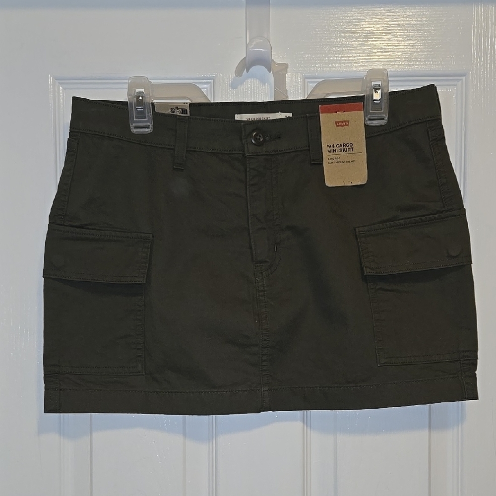 Levi's Olive Cargo Mini Skirt